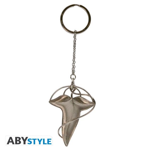 lord of the rings keychain 3d lorien leaf x4 (2)