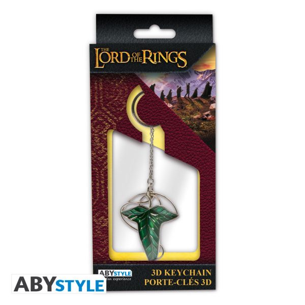 lord of the rings keychain 3d lorien leaf x4 (3)