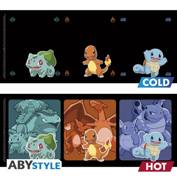 Kubek zmieniający kolor Pokémon - Kanto Starters 460 ml ABYstyle