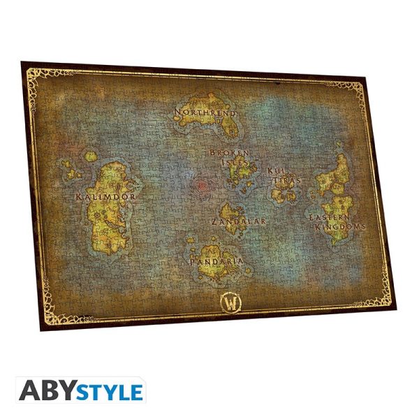 world of warcraft jigsaw puzzle 1000 pieces azeroth s map