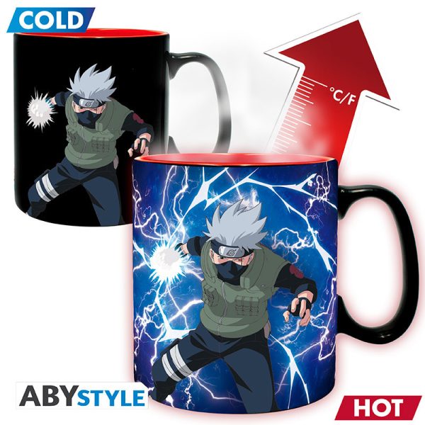 Zestaw prezentowy Naruto Shippuden - Kubek zmieniający kolor 460 ml + Podkładka Akatsuki ABYstyle