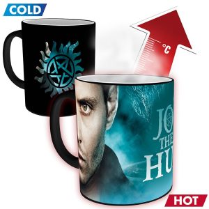 supernatural mug heat change 320 ml sam and dean symbol x2