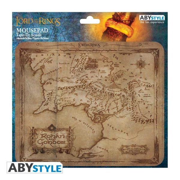 lord of the rings flexible mousepad rohan gondor map