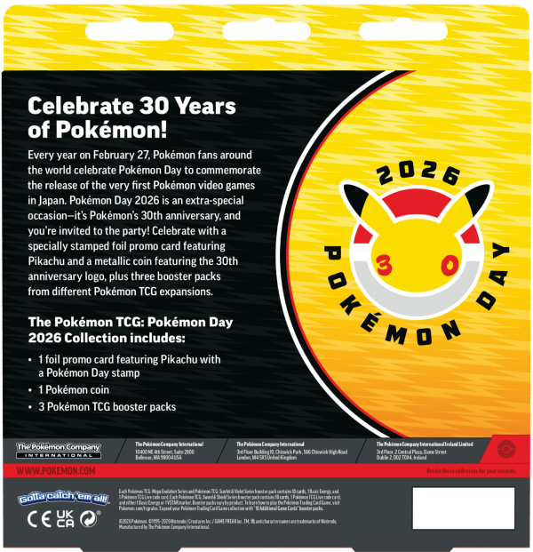 Pokemon Day 2026 Collection Back