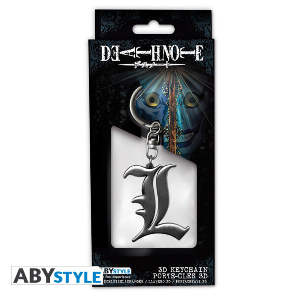 death note keychain 3d l symbol x4