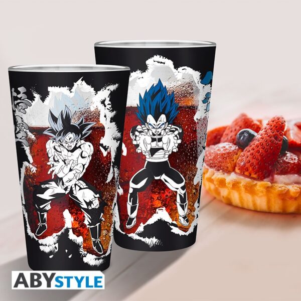 dragon ball super premium large glass 400ml goku vegeta box x2 (3)