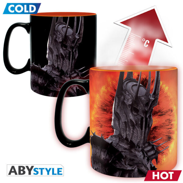 lord of the rings mug heat change 460 ml sauron cardboard x2 79