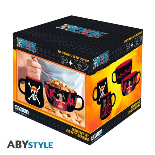 one piece breakfast set mug bowl luffy 79 (1)