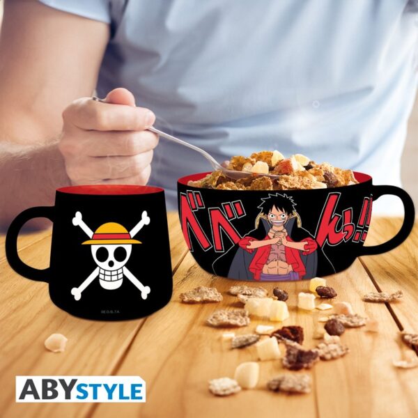 one piece breakfast set mug bowl luffy 79