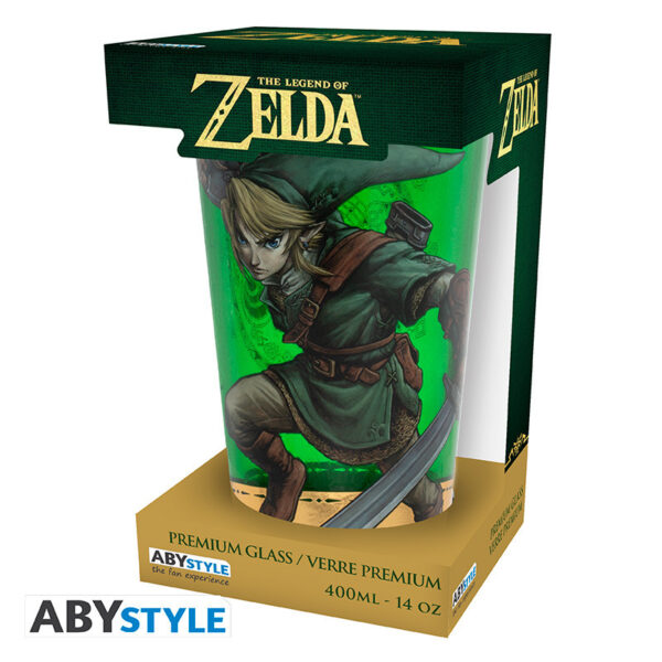 the legend of zelda premium large glass 400ml link box x2 (2)
