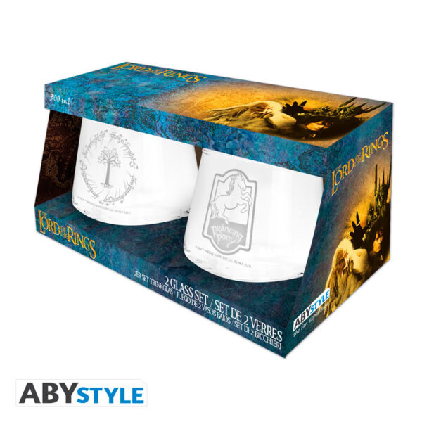 Zestaw 2 szklanek Lord of the Rings Prancing Pony Gondor ABYstyle