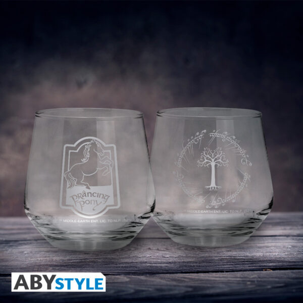 Zestaw 2 szklanek Lord of the Rings Prancing Pony Gondor ABYstyle