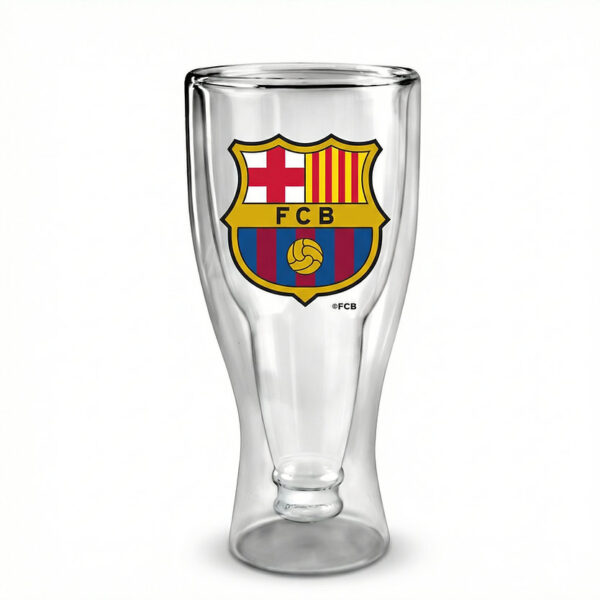 Szklanka do Piwa FC Barcelona 500 ml Podwójne Szkło