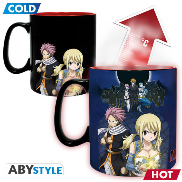 fairy tail mug heat change 460 ml natsu lucy x2 dt