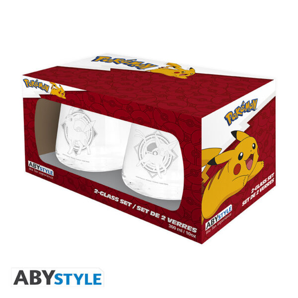 pokemon 2 glass set espeon umbreon europe x2