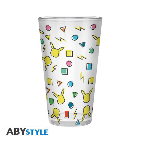 pokemon large glass 400ml pikachu pattern x2