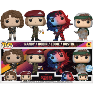 Figurki Funko Pop! Stranger Things 4-Pack - Nancy, Robin, Eddie, Dustin (Special Edition)