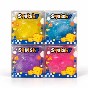 Gniotek Ser Slushy 5 cm – squishy antystresowy z brokatem, 4 kolory (wysyłka losowa)